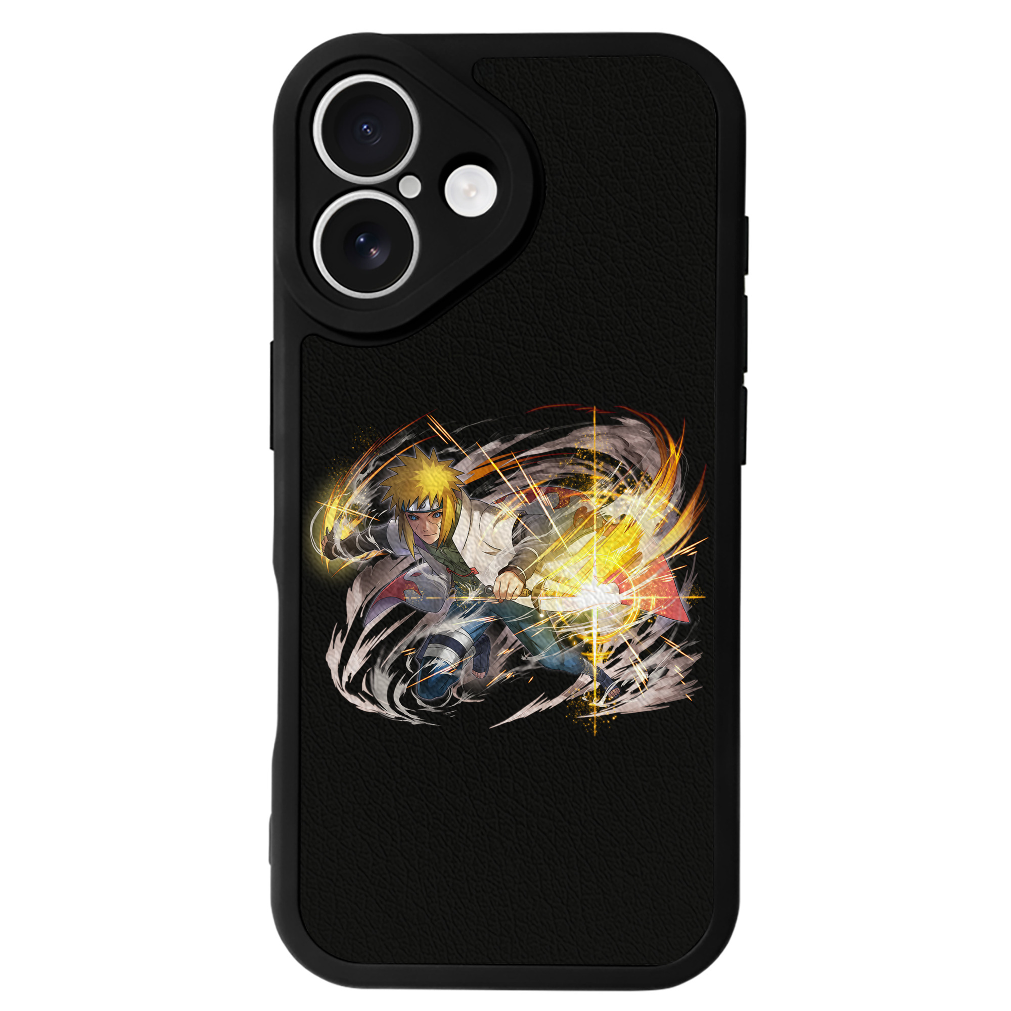 （画像用） NARUTO -ナルト- 波風 ミナト Namikaze Minato 【iPhone 16シリーズ対応】シリコンスマホケース（レザー調） 材質：シリコン